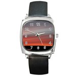 Canadian Red Sky Square Metal Watch