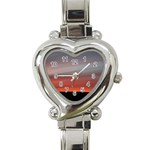 Canadian Red Sky Heart Italian Charm Watch