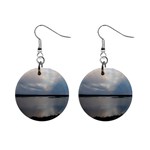 Canadian Blue Sky 1  Button Earrings