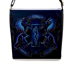 Ems Blue Flap Messenger Bag (l)  by Bigfootshirtshop