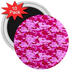 Camo Pink 3  Magnets (10 Pack)  by trendistuff