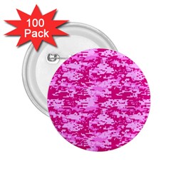 Camo Digital Pink 2 25  Buttons (100 Pack)  by trendistuff