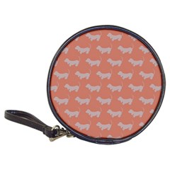 Cute Dachshund Pattern In Peach Classic 20-cd Wallets by LovelyDesigns4U