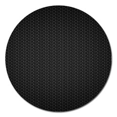 Black Honeycomb Magnet 5  (round) by trendistuff