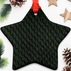 Dark Green Scales Ornament (star)  by trendistuff