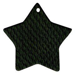 Dark Green Scales Star Ornament (two Sides)  by trendistuff