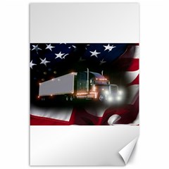 Trucking Freedom Canvas 24  X 36  by Bigfootshirtshop