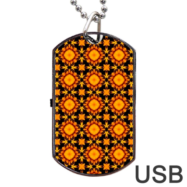 Cute Pretty Elegant Pattern Dog Tag USB Flash (One Side)