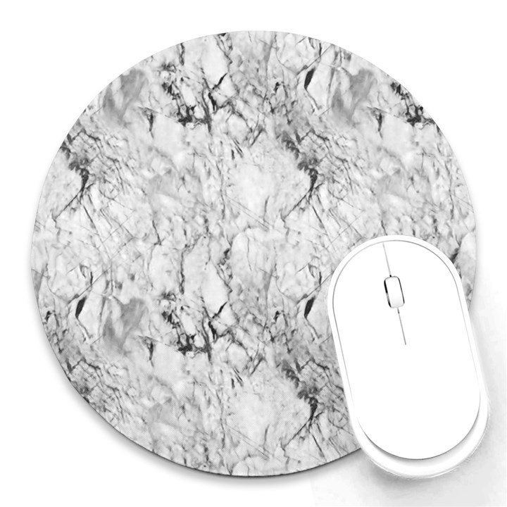 White Marble Round Mousepads