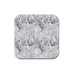 White Marble Rubber Square Coaster (4 pack)  Front