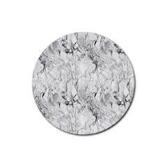 White Marble Rubber Round Coaster (4 Pack)  by ArgosPhotography