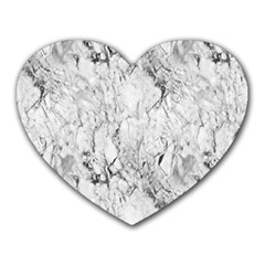 White Marble Heart Mousepads by ArgosPhotography