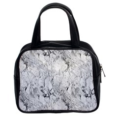 White Marble Classic Handbags (2 Sides) by ArgosPhotography