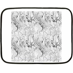 White Marble Double Sided Fleece Blanket (mini)  by ArgosPhotography