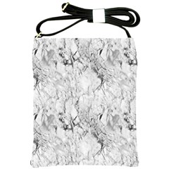 White Marble Shoulder Sling Bags by ArgosPhotography