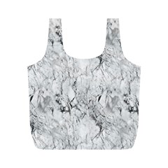 White Marble Full Print Recycle Bags (m)  by ArgosPhotography