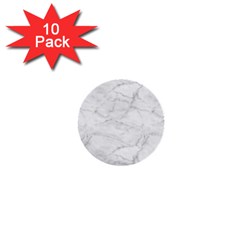 White Marble 2 1  Mini Buttons (10 Pack)  by ArgosPhotography