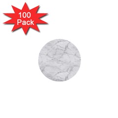 White Marble 2 1  Mini Buttons (100 Pack)  by ArgosPhotography