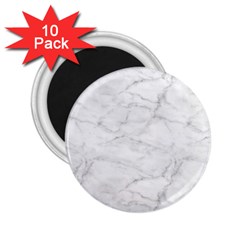 White Marble 2 2 25  Magnets (10 Pack)  by ArgosPhotography