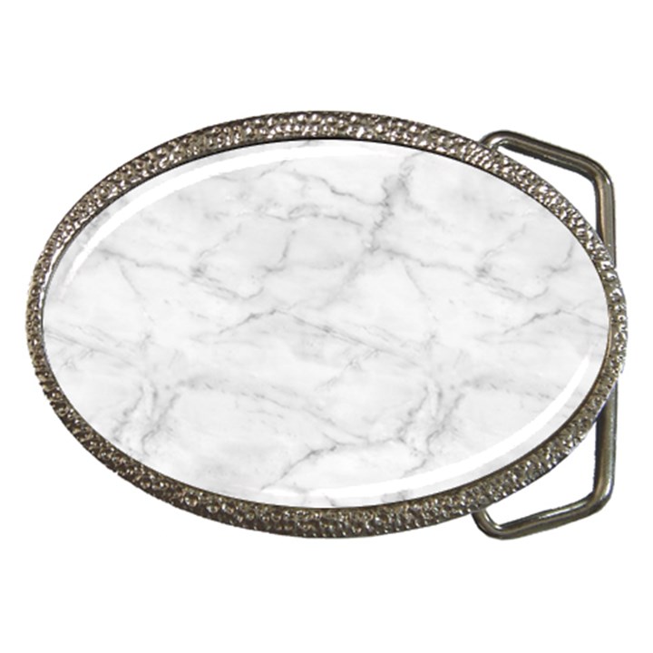 White Marble 2 Belt Buckles