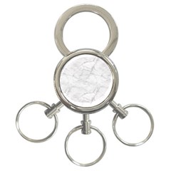 White Marble 2 3-ring Key Chains by ArgosPhotography