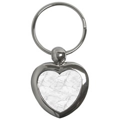 White Marble 2 Key Chains (heart)  by ArgosPhotography