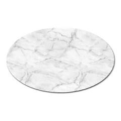 White Marble 2 Oval Magnet by ArgosPhotography