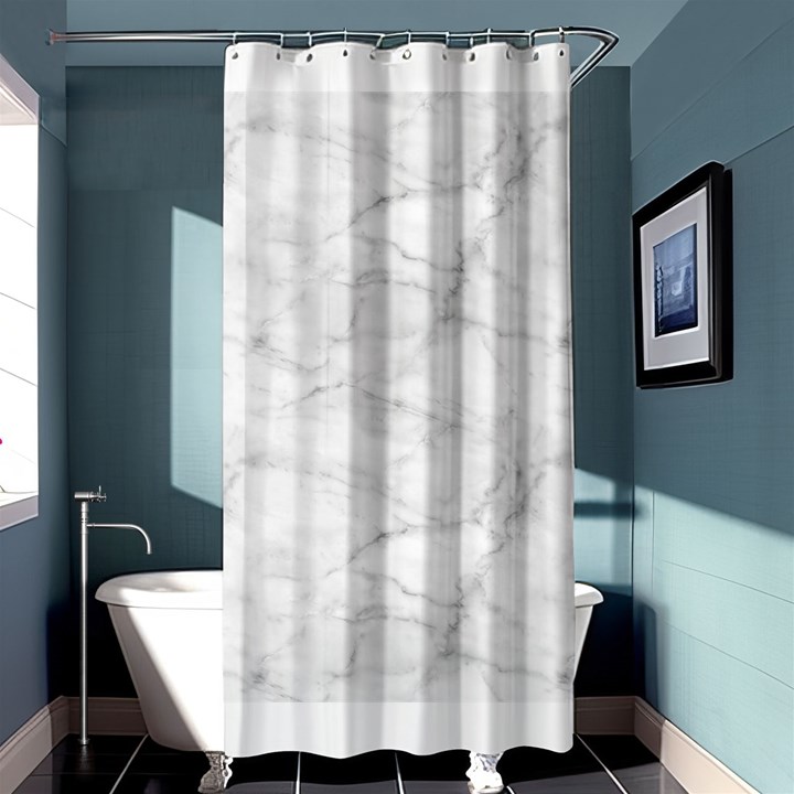 White Marble 2 Shower Curtain 36  x 72  (Stall) 