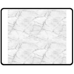 White Marble 2 Double Sided Fleece Blanket (medium)  by ArgosPhotography