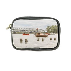 Boats At Santa Lucia River In Montevideo Uruguay Coin Purse by dflcprints