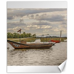 Fishing And Sailboats At Santa Lucia River In Montevideo Canvas 8  X 10  by dflcprints