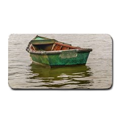 Old Fishing Boat At Santa Lucia River In Montevideo Medium Bar Mats by dflcprints