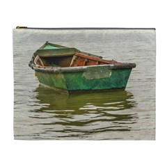 Old Fishing Boat At Santa Lucia River In Montevideo Cosmetic Bag (xl) by dflcprints