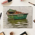 Old Fishing Boat At Santa Lucia River In Montevideo Cosmetic Bag (XL) Back