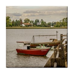 Santa Lucia River In Montevideo Uruguay Tile Coasters by dflcprints