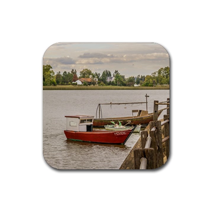 Santa Lucia River In Montevideo Uruguay Rubber Coaster (Square) 