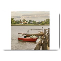 Santa Lucia River In Montevideo Uruguay Large Doormat  by dflcprints