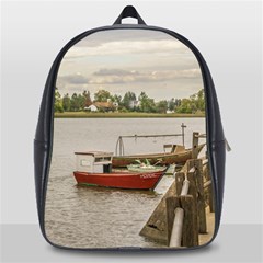 Santa Lucia River In Montevideo Uruguay School Bags(large)  by dflcprints