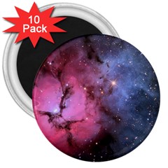 Trifid Nebula 3  Magnets (10 Pack)  by trendistuff