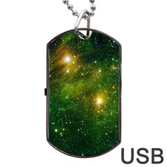 Hydrocarbons In Space Dog Tag Usb Flash (one Side) by trendistuff