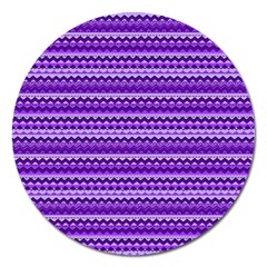 Purple Tribal Pattern Magnet 5  (round) by KirstenStar