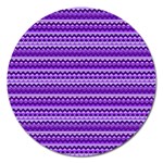 Purple Tribal Pattern Magnet 5  (Round) Front