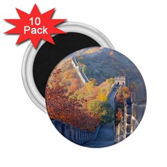 Great Wall Of China 1 2 25  Magnets (10 Pack)  by trendistuff