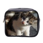 QUESTIONING KITTY Mini Toiletries Bag 2-Side Front