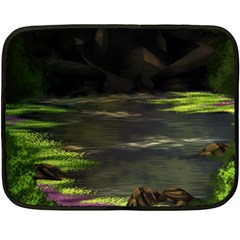 Pond Scape : Mini Fleece Blanket (single Sided) by Xnvy