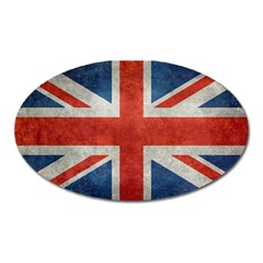 Union Jack 3x5 V10 Vintage Bright Print F Sml Oval Magnet by bruzer