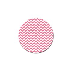 Pink And White Zigzag Golf Ball Marker by Zandiepants