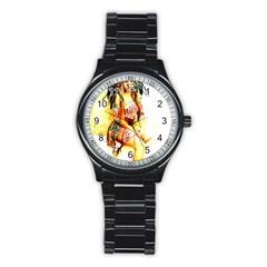 Indian 16 Stainless Steel Round Watch by indianwarrior