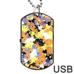 Abstract #10 Dog Tag Usb Flash (two Sides)  by Uniqued