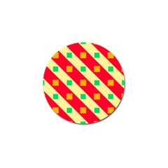 Squares And Stripes    			golf Ball Marker by LalyLauraFLM